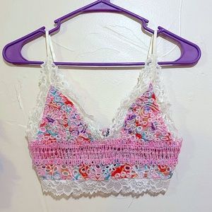 Free People Emma Boho Festival Soft Bralette Bra XS NWOT